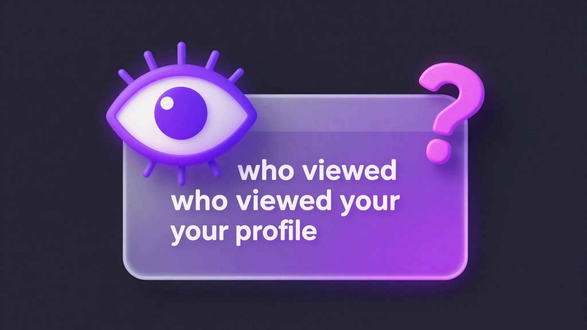 Ilustración de un ojo sobre una tarjeta de perfil con un signo de interrogación
