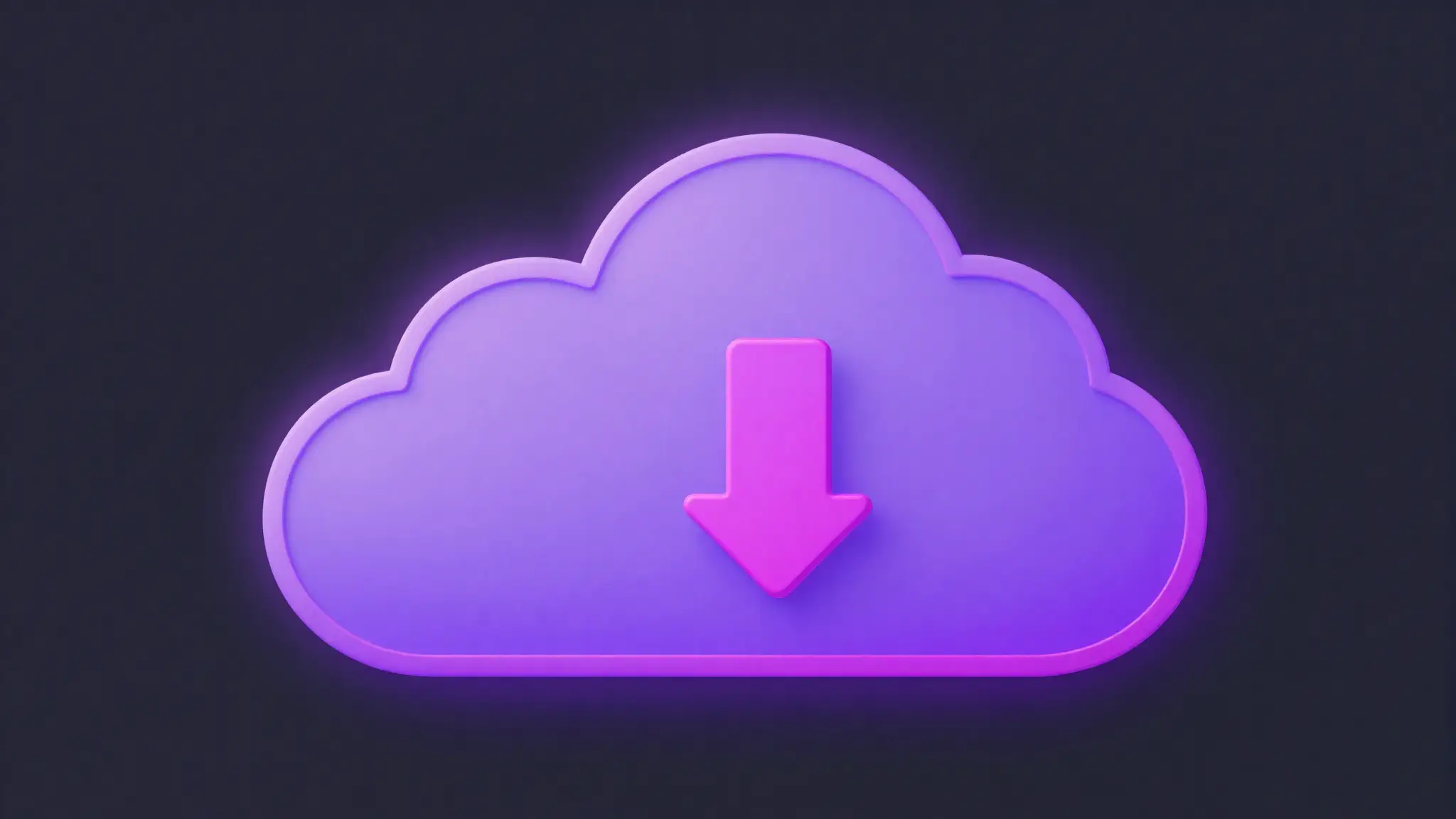 Illustration of a cloud download