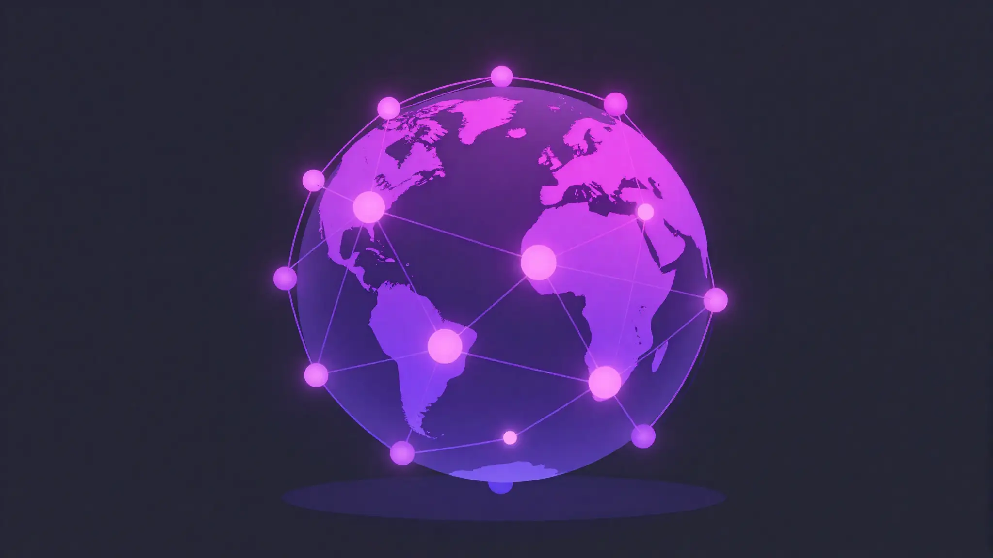 Ilustración de una red global de conexiones