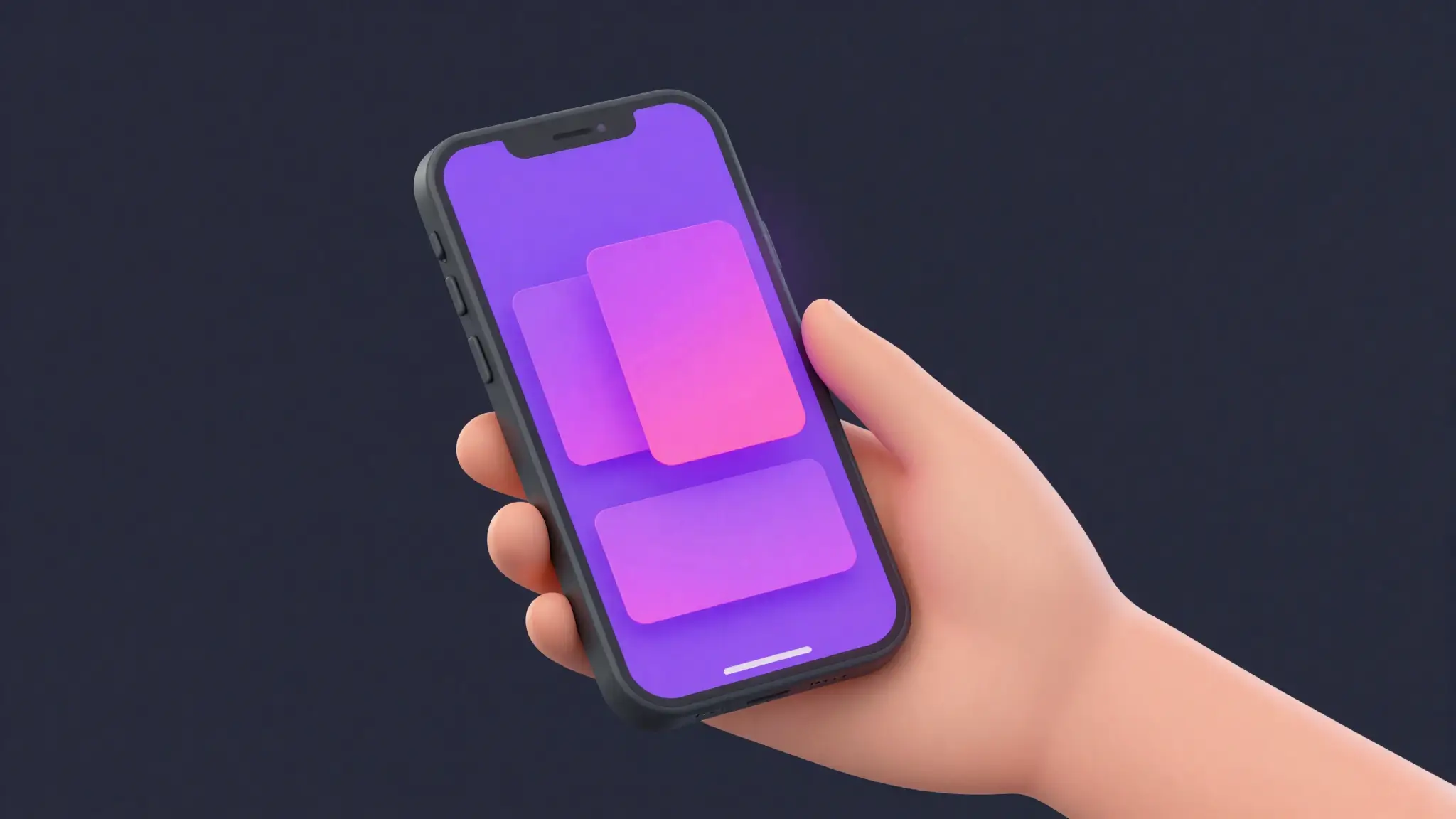 Ilustración de un teléfono con un feed social