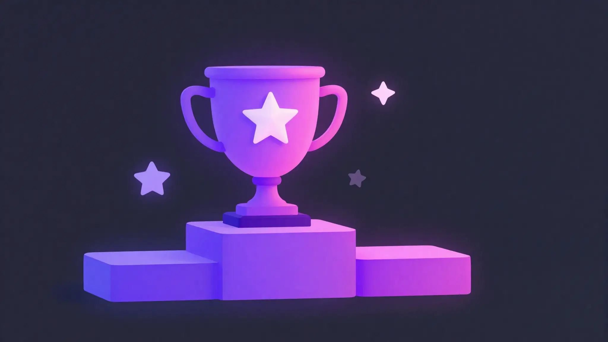 Ilustración de un podio de ganadores