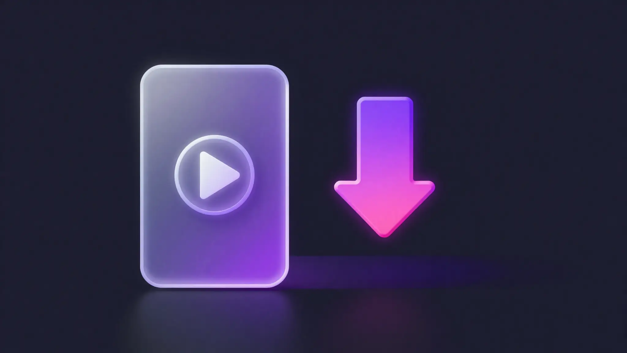 Illustration of a video card with a download arrow